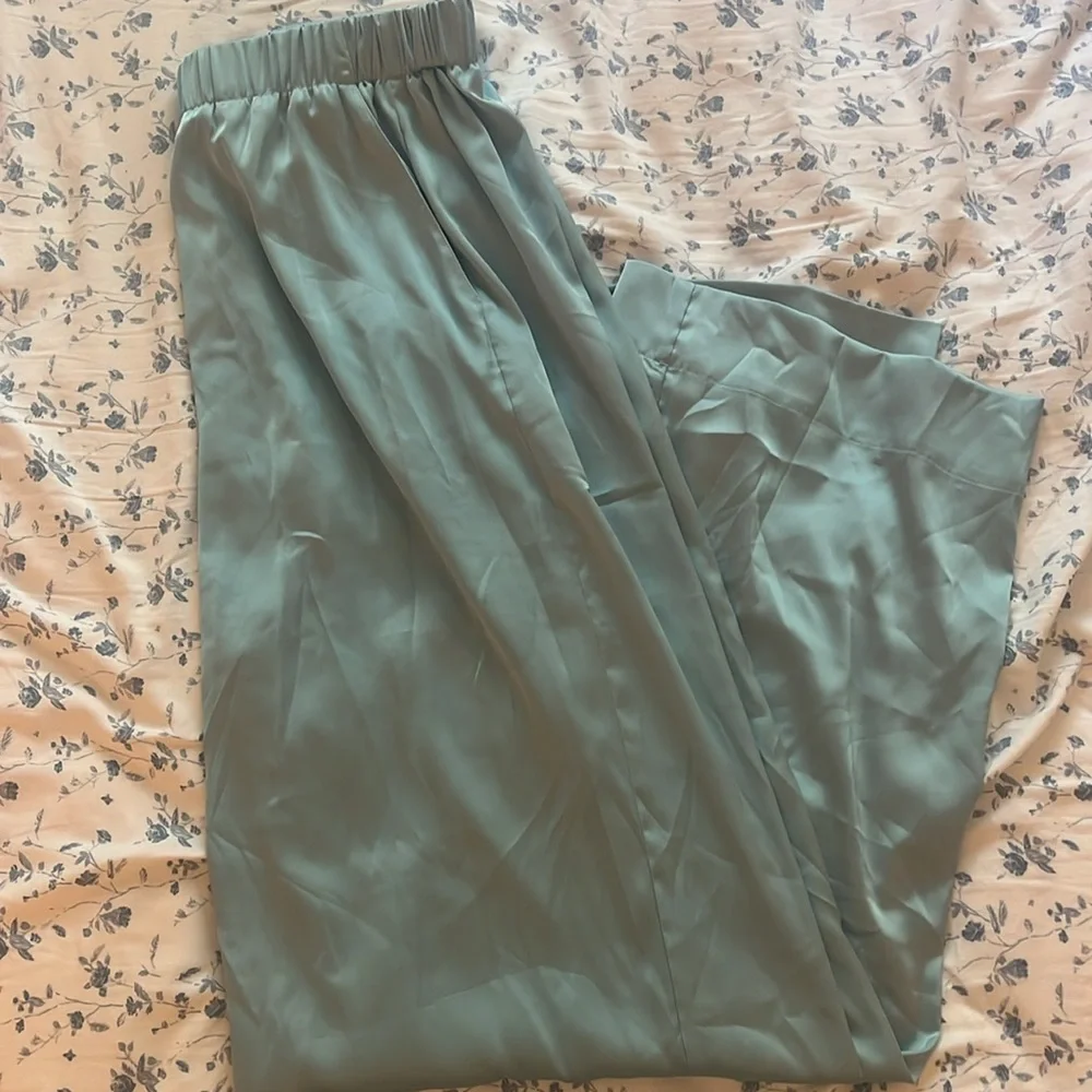 Daily Drills Light Blue Wide Leg Pants - Picture 5 of 5
